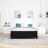 vidaXL Lit &agrave; ressorts avec matelas Noir 160 x 200 cm tissu