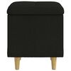 vidaXL Pouf de rangement avec coussin Noir 40 x 40 x 45 cm tissu