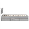 vidaXL Cadre de lit Gris Sonoma 100 x 200 cm Bois d'ing&eacute;nierie