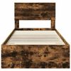 vidaXL Cadre de lit Ch&ecirc;ne fum&eacute; 90 x 200 cm Bois d'ing&eacute;nierie