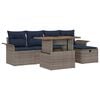vidaXL Ensemble de canap&eacute; de jardin 6 pc Gris polyrotin