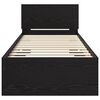 vidaXL Cadre de lit Ch&ecirc;ne noir 75 x 190 cm Bois d'ing&eacute;nierie
