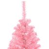 vidaXL Sapin de No&euml;l avec 150 LED avec support Rose 120 cm PVC