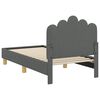 vidaXL Cadre de lit pour tout-petit avec t&ecirc;te de lit Gris fonc&eacute;
