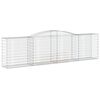 vidaXL Paniers &agrave; gabions arqu&eacute;s 15 pcs 400x50x100/120 cm Fer galvanis&eacute;