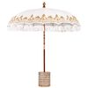 vidaXL Parasol balinais avec base Cr&egrave;me &Oslash; 210-220 cm