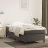vidaXL Sommier &agrave; lattes de lit et matelas Gris fonc&eacute; 90x200 cm Velours