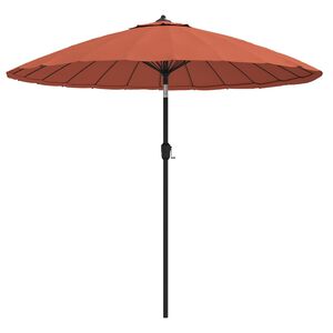 vidaXL Parasol d'ext&eacute;rieur et m&acirc;t avec aluminium 250 cm terre cuite