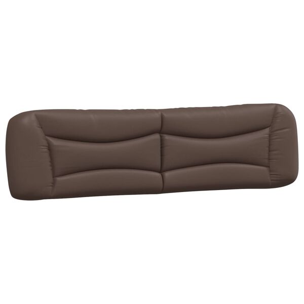 vidaXL Coussin de t&ecirc;te de lit Hvar marron 200 cm similicuir