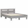 vidaXL Cadre de lit avec LED sans matelas sonoma gris 120x200 cm