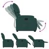 vidaXL Fauteuil inclinable vert fonc&eacute; tissu