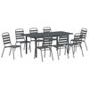 vidaXL Ensemble de salle &agrave; manger pour jardin 9 pc Anthracite