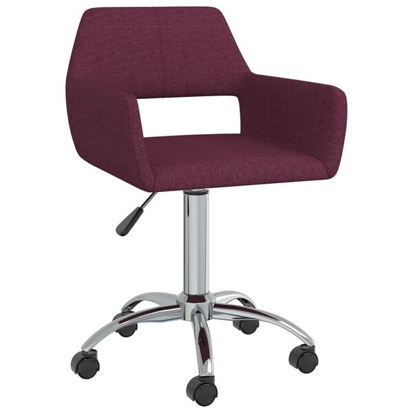 vidaXL Chaises pivotantes &agrave; manger lot de 4 violet tissu