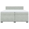 vidaXL Sommier &agrave; lattes de lit et matelas Gris clair 200x200cm Velours