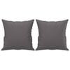 vidaXL Canap&eacute; 2 places avec oreillers d&eacute;coratifs gris 140cm similicuir