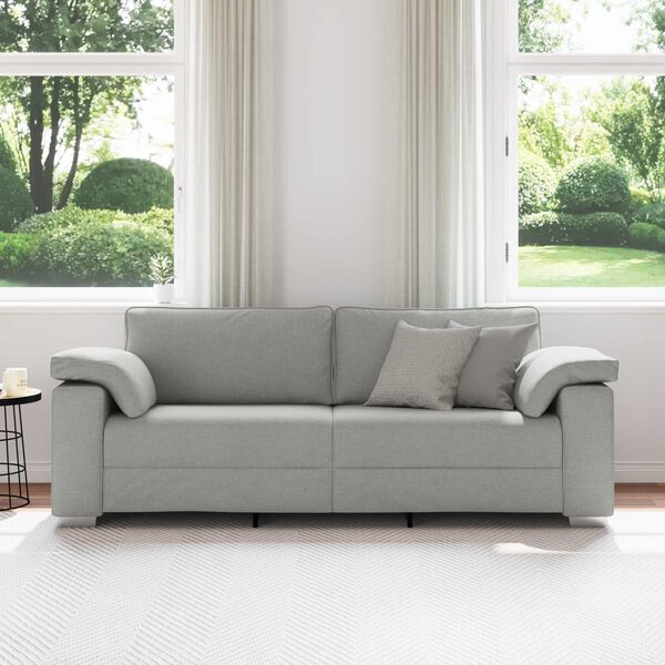 vidaXL Canap&eacute; Gris nuage 219 x 77 x 82 cm tissu