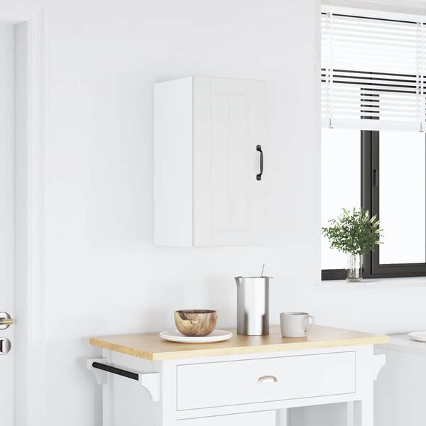 vidaXL Armoire murale de cuisine Lucca blanc bois d'ing&eacute;nierie
