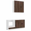 vidaXL Unit&eacute; de cuisine PORTO 5 pc Ch&ecirc;ne brun Bois d'ing&eacute;nierie