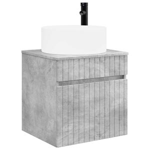 vidaXL Meuble de lavabo mural Gris b&eacute;ton 49 x 44,5 x 65,5 cm