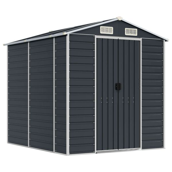 vidaXL Abri de jardin anthracite 191x215x198 cm acier galvanis&eacute;
