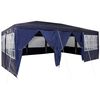 vidaXL Tente de f&ecirc;te 600 x 400 x 266 cm Bleu Poly&eacute;thyl&egrave;ne