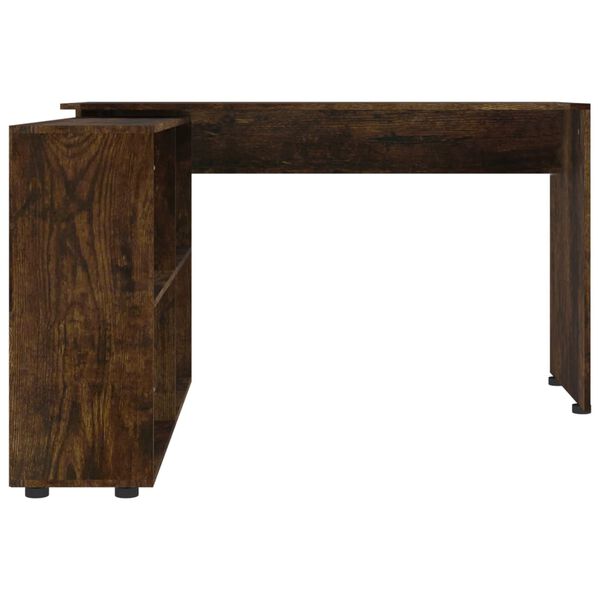 vidaXL Bureau d'angle Ch&ecirc;ne fum&eacute; Bois d'ing&eacute;nierie