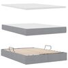 vidaXL Lit avec rangement et LED Gris clair 140 x 190 cm Polyester