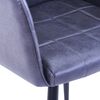vidaXL Chaises &agrave; manger lot de 2 gris similicuir daim