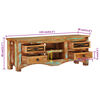 vidaXL Meuble TV 110x30x40 cm bois massif de r&eacute;cup&eacute;ration