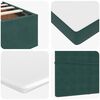 vidaXL Cadre de lit ottoman avec matelas vert foncé 160x200 cm velours