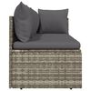 vidaXL Salon de jardin 3 pcs avec coussins Gris R&eacute;sine tress&eacute;e