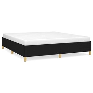 vidaXL Cadre de lit sans matelas noir 160x200 cm tissu