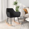 vidaXL Chaise &agrave; bascule Noir Tissu