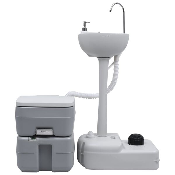 vidaXL Ensemble de toilette support de lavage des mains r&eacute;servoir eau