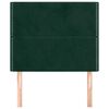 vidaXL T&ecirc;te de lit Vert fonc&eacute; 80x5x118/128 cm Velours