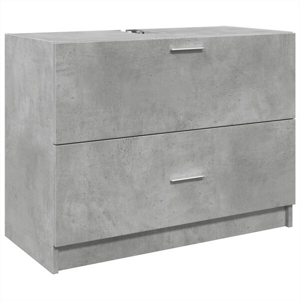 vidaXL Armoire d'&eacute;vier gris b&eacute;ton 78x37x59 cm Bois d'ing&eacute;nierie