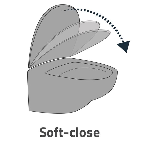 RIDDER Si&egrave;ge de toilette &agrave; fermeture en douceur Memphis Noir mat