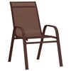 vidaXL Ensemble de salle &agrave; manger pour jardin 3 pcs Marron et Noir