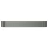 vidaXL Lit sur&eacute;lev&eacute; de jardin Acier galvanis&eacute; 296x80x36 cm gris
