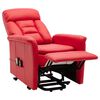 vidaXL Fauteuil de massage Rouge Similicuir