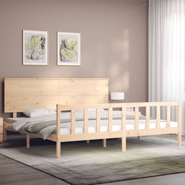vidaXL Cadre de lit sans matelas bois massif de pin