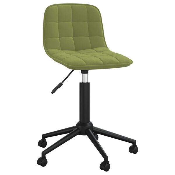 vidaXL Chaises pivotantes &agrave; manger lot de 2 vert clair velours