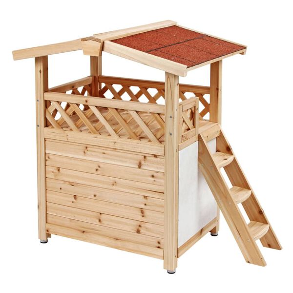 Kerbl Maison pour chats Tyrol Alpin 88x57x77 cm Marron clair