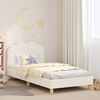 vidaXL Cadre de lit pour enfants avec t&ecirc;te de lit Cr&egrave;me 90 x 190 cm