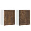 vidaXL Armoires murales de cuisine 2 pcs Porto ch&ecirc;ne fum&eacute;