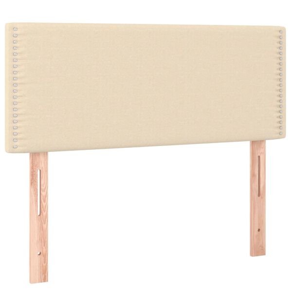 vidaXL T&ecirc;te de lit &agrave; LED Cr&egrave;me 90x5x78/88 cm Tissu