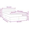 vidaXL Sommier &agrave; lattes de lit et matelas et LED gris clair 160x220cm velours