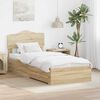vidaXL Cadre de lit Ch&ecirc;ne Sonoma 90 x 200 cm Bois d'ing&eacute;nierie