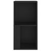 vidaXL Armoire d'angle Noir 33x33x67 cm Bois d'ing&eacute;nierie