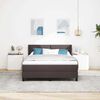 vidaXL Lit &agrave; ressorts avec matelas Marron fonc&eacute; 200 x 140 cm Polyester